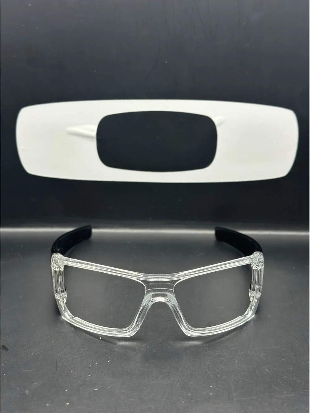 Oakley Batwolf Polished Clear/Black Gold Text Frame